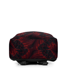 Black Red Fractal Art Minimalist Backpack by Design Express