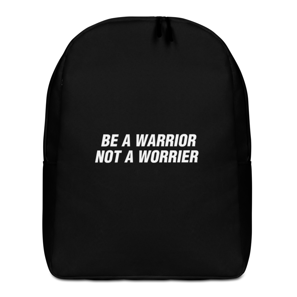 Default Title Be a Warrior, Not a Worrier Funny Minimalist Backpack by Design Express