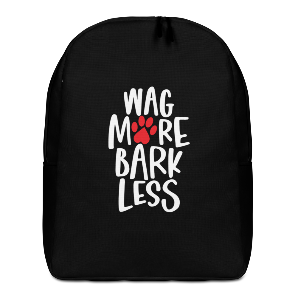 Default Title Wag More Bark Less (Dog lover) Funny Minimalist Backpack by Design Express