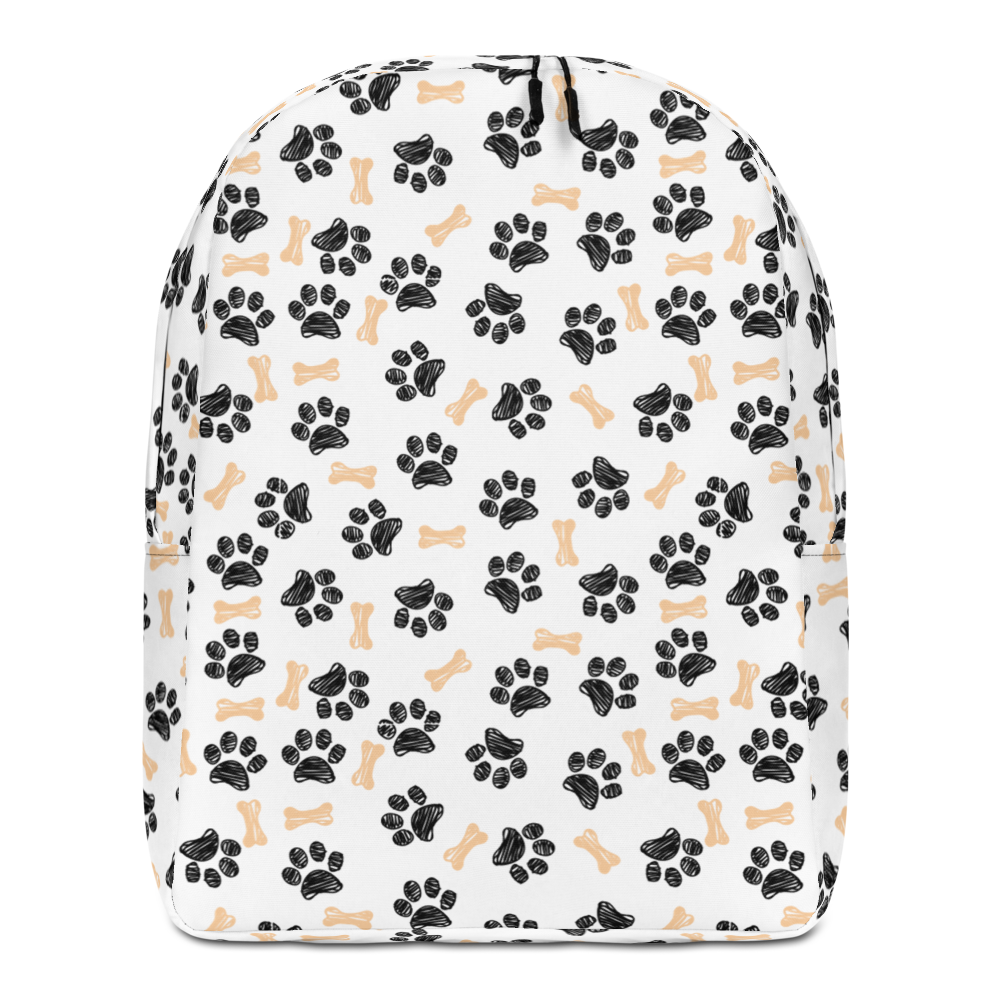 Default Title Dog Paws and Bones Pattern Minimalist Backpack by Design Express