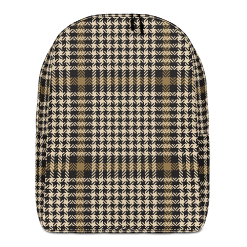 Default Title Herringbone Glen Plaid Pattern Minimalist Backpack by Design Express