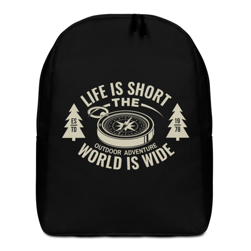 Default Title Life Is Short, World is Wide Minimalist Backpack by Design Express