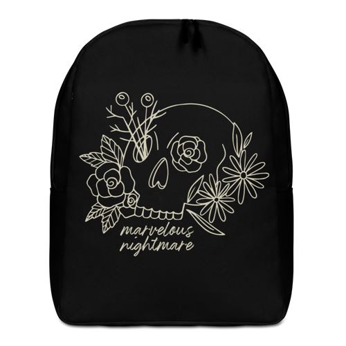 Default Title Marvelous Nightmare Flower Skull Minimalist Backpack by Design Express