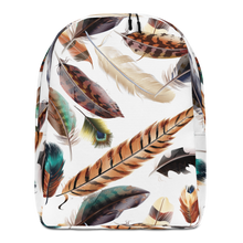 Default Title Feathers Pattern Minimalist Backpack by Design Express