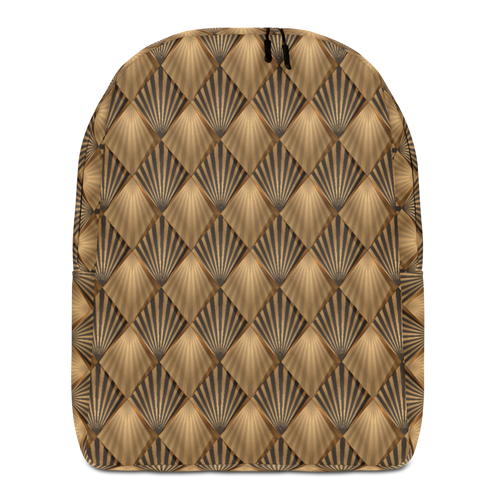 Default Title Golden Art Deco Pattern Minimalist Backpack by Design Express