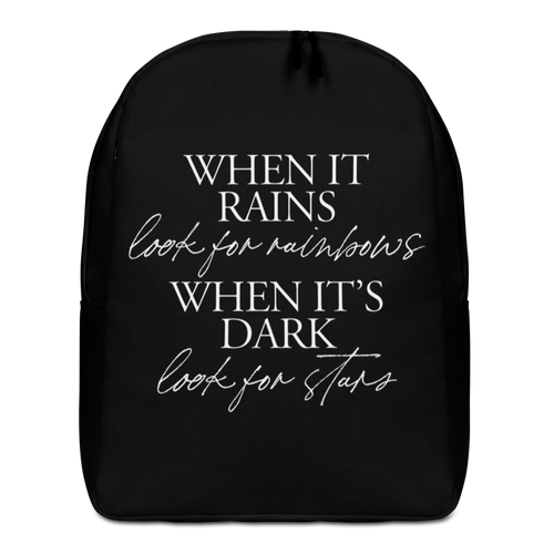 Default Title When it rains, look for rainbows (Quotes) Minimalist Backpack by Design Express