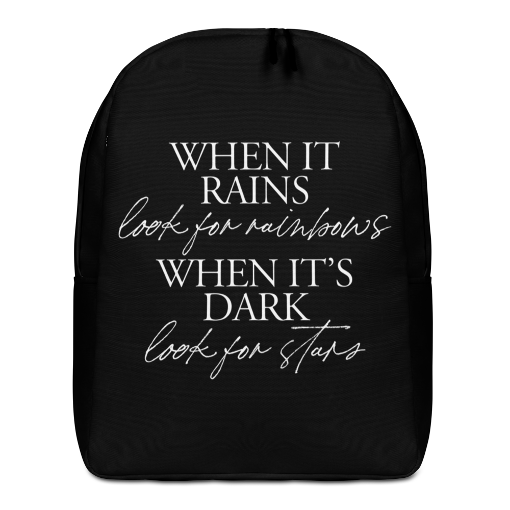 Default Title When it rains, look for rainbows (Quotes) Minimalist Backpack by Design Express