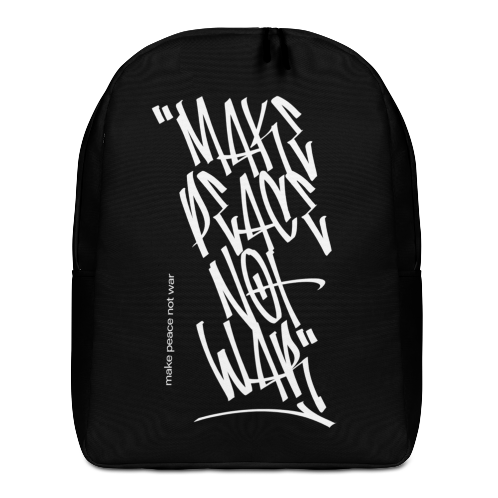 Default Title Make Peace Not War Vertical Graffiti (motivation) Minimalist Backpack by Design Express