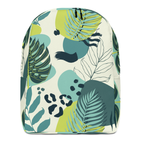 Default Title Fresh Tropical Leaf Pattern Minimalist Backpack by Design Express