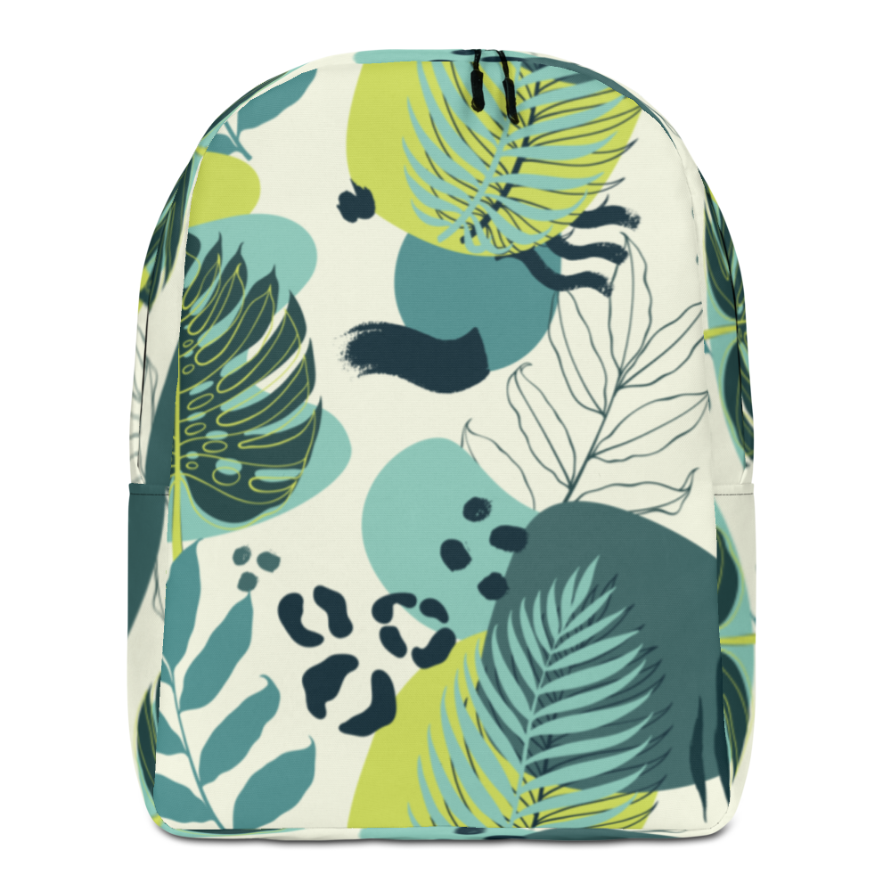 Default Title Fresh Tropical Leaf Pattern Minimalist Backpack by Design Express