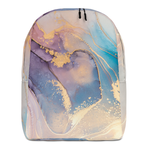 Default Title Soft Marble Liquid ink Art Full Print Minimalist Backpack by Design Express