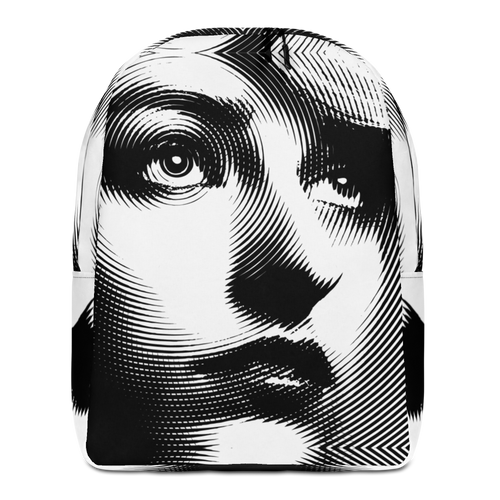 Default Title Face Art Black & White Minimalist Backpack by Design Express