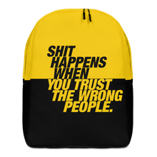 Default Title Shit happens when you trust the wrong people (Bold) Minimalist Backpack by Design Express