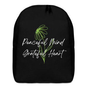 Default Title Peaceful Mind Grateful Heart Minimalist Backpack by Design Express
