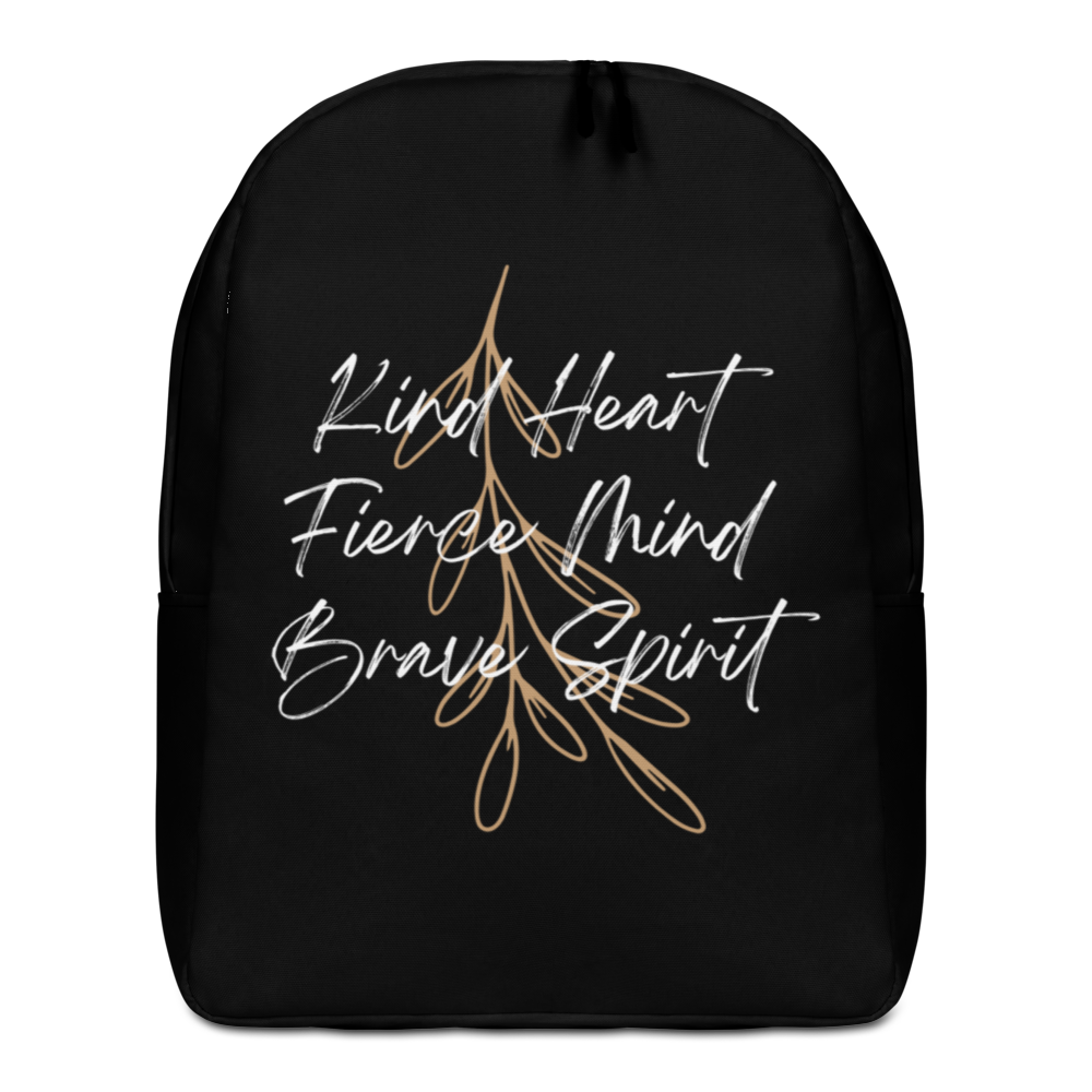 Default Title Kind Heart, Fierce Mind, Brave Spirit Minimalist Backpack by Design Express