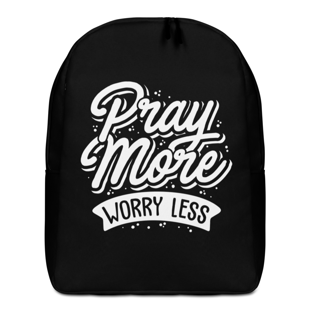 Default Title Pray More Worry Less Minimalist Backpack by Design Express