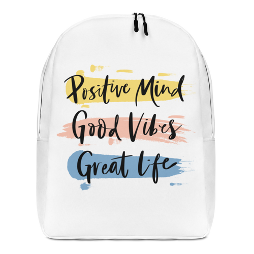 Default Title Positive Mind, Good Vibes, Great Life Minimalist Backpack by Design Express