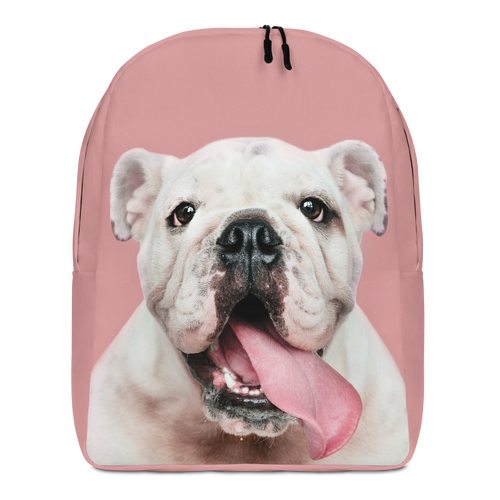 Cute White Bulldog Minimalist Backpack