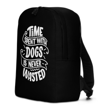 Time Spent With Dogs is Never Wasted (Dog Lover) Funny Minimalist Backpack by Design Express