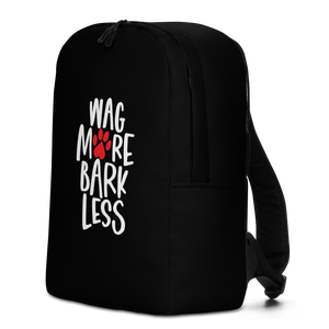 Wag More Bark Less (Dog lover) Funny Minimalist Backpack by Design Express