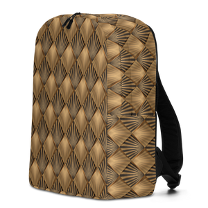 Golden Art Deco Pattern Minimalist Backpack by Design Express