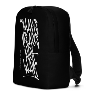 Make Peace Not War Vertical Graffiti (motivation) Minimalist Backpack by Design Express