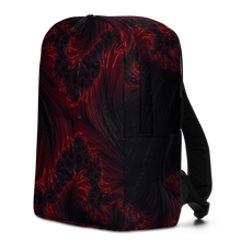 Black Red Fractal Art Minimalist Backpack by Design Express