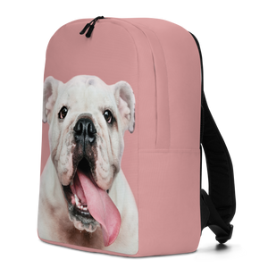 Cute White Bulldog Minimalist Backpack