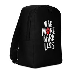 Wag More Bark Less (Dog lover) Funny Minimalist Backpack by Design Express