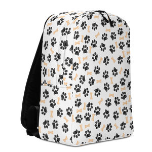 Dog Paws and Bones Pattern Minimalist Backpack by Design Express