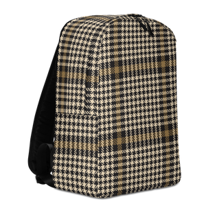 Herringbone Glen Plaid Pattern Minimalist Backpack by Design Express