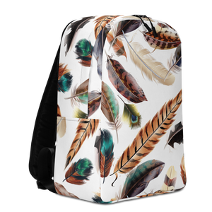 Feathers Pattern Minimalist Backpack by Design Express