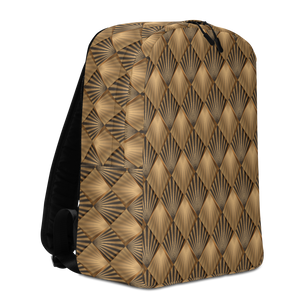 Golden Art Deco Pattern Minimalist Backpack by Design Express