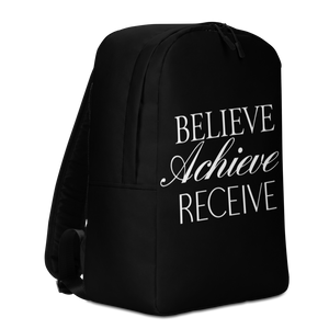 Believe Achieve Receieve Minimalist Backpack by Design Express