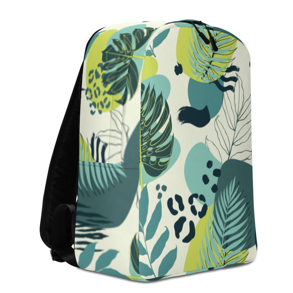 Fresh Tropical Leaf Pattern Minimalist Backpack – Design Express