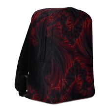 Black Red Fractal Art Minimalist Backpack by Design Express