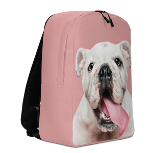 Cute White Bulldog Minimalist Backpack