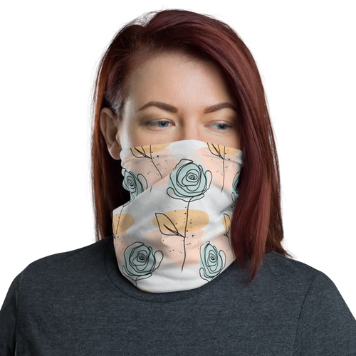 Default Title Pasty Flower Line Neck Gaiter by Design Express