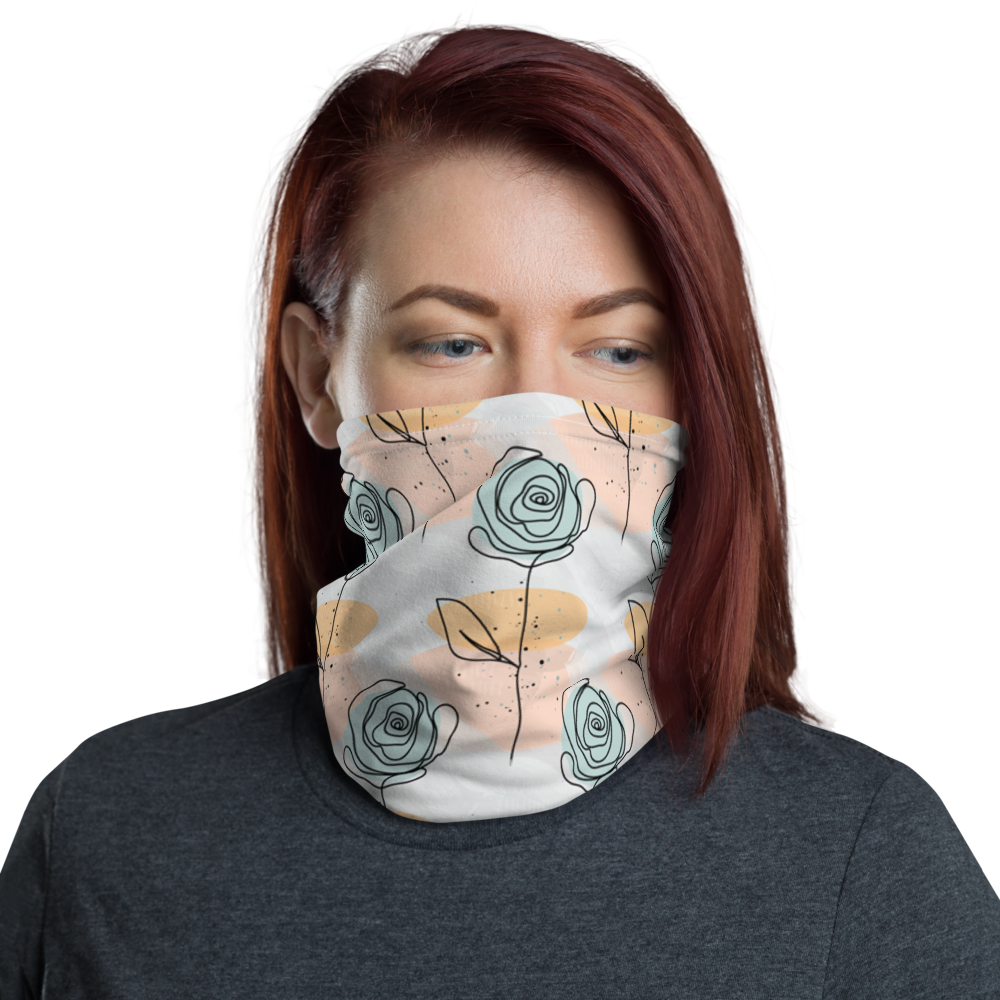 Default Title Pasty Flower Line Neck Gaiter by Design Express