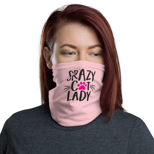 Default Title Crazy Cat Lady (Cat Lover) Funny Face Mask & Neck Gaiter by Design Express