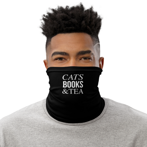 Default Title Cats Books Tea (Funny) Mask & Neck Gaiter by Design Express