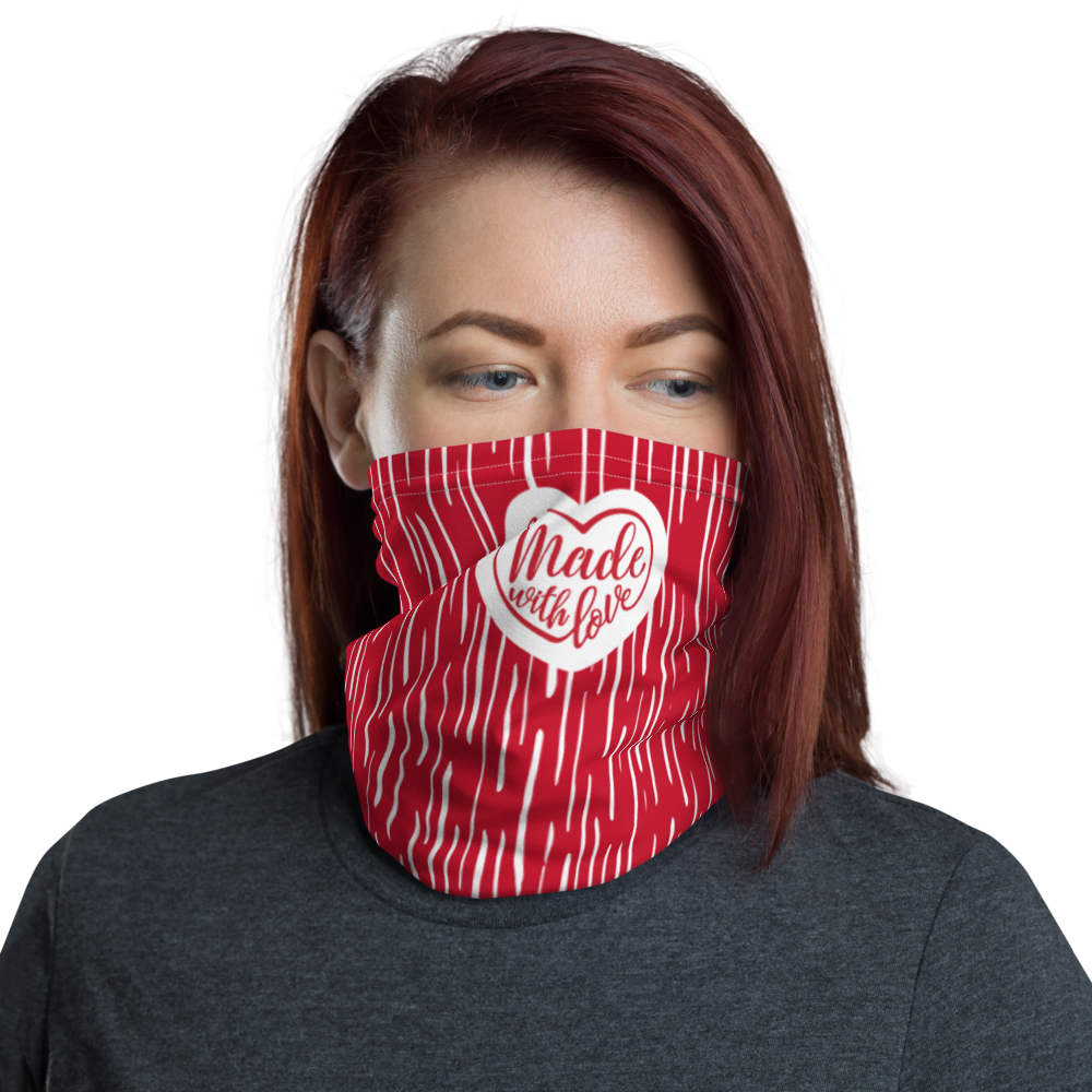 Default Title Made With Love (Heart) Face Mask & Neck Gaiter by Design Express