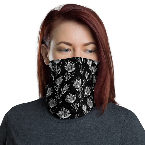 Default Title Leaf Line Pattern Face Mask & Neck Gaiter by Design Express