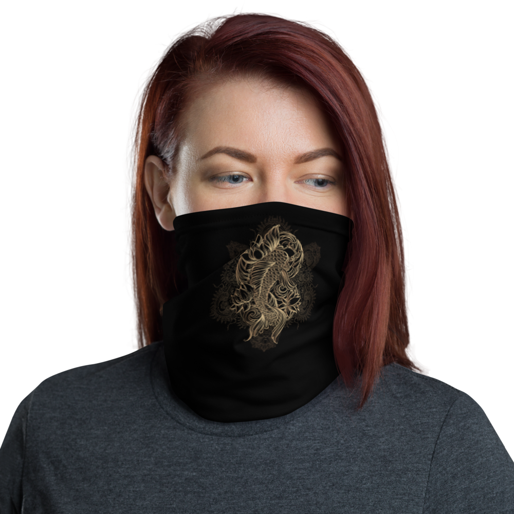 Default Title Gold Koi Fish Face Mask & Neck Gaiter by Design Express