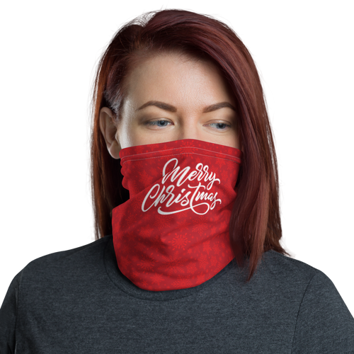 Default Title Merry Christmas Face Mask & Neck Gaiter by Design Express