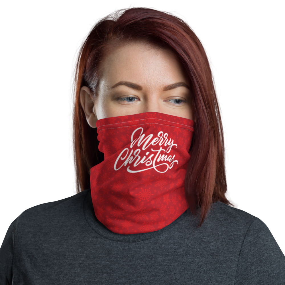 Default Title Merry Christmas Face Mask & Neck Gaiter by Design Express