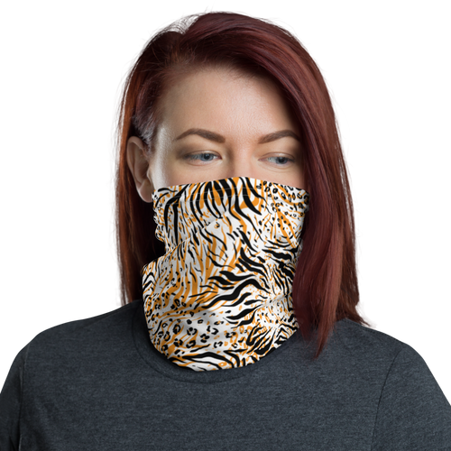 Default Title Tiger Seamless Pattern Face Mask & Neck Gaiter by Design Express