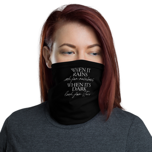 Default Title When it rains, look for rainbows (Quotes) Face Mask & Neck Gaiter by Design Express