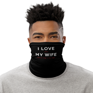Default Title I Love My Wife (Funny) Face Mask & Neck Gaiter by Design Express
