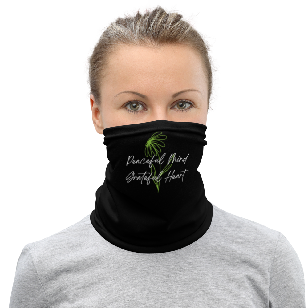 Default Title Peaceful Mind Grateful Heart Face Mask & Neck Gaiter by Design Express